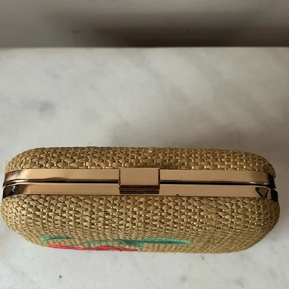 Ann Taylor Cherry hard-sided clutch purse, NWT - Picture 2 of 15